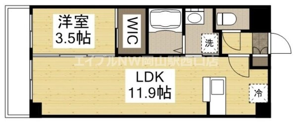 willDo岡山駅西口の物件間取画像